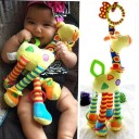 Zabawka pluszowa wisząca dla niemowląt 47 cm Żyrafa i Zebra z gwizdkiem, dzwoneczkiem i gryzakiem do wózka lub łóżeczka 10