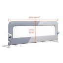 Zábrana k detskej posteli sklápacia ohrádka pre 160 cm posteľ 157 x 67 cm pre matrace do 30 cm šedá bez vŕtania na ochranu dieťaťa 2