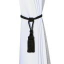 Záclonakötő szalag dekoratív csomóval 51 cm poliészter textil zsinór a függönyök és zárlók összefogásához 3