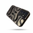 Zadni kryt na Samsung Galaxy A55 5G Węże w łuskach Odporność i ultra cienki Matowy szary z czarnym rysunkiem Czarna ramka Ochrona kamery Na co dzień 5