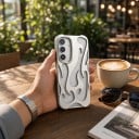 Zadní kryt pro Samsung Galaxy S26 Ultra S plastickým 3D vzorem plamenů Plastové pouzdro na mobil Obal s motivem ohně 6