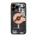 Zadní ochranná samolepící fólie pro iPhone 17 Pro Max, motiv vnitřních komponentů telefonu, černá, originální design pro ochranu zad 1