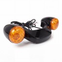 Zadnie brzdowe i kierunkowskazy na motocykl z listwą 12V LED, czarne z pomarańczową osłoną, do Harley-Davidson Street Glide Road Glide 2010–2022 3