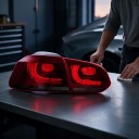 Zadnie LED światła z dynamicznym sekwencyjnym kierunkowskazem, zestaw 4 szt., ABS i PMMA, plug and play, do Volkswagen Golf 6 MK6 2008–2013 4