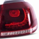 Zadnie LED światła z dynamicznymi sekwencyjnymi kierunkowskazami, plug and play, para (4 elementy), ABS i PMMA, czerwone, do Volkswagen Golf 6 MK6 4