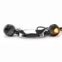 Zadnie światła hamulcowe i kierunkowskazy do motocykla, przyciemnione klosze, 12V, LED, chromowane, do Harley Davidson Street Glide Road Glide 3