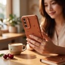 Zadný kryt na Samsung Galaxy A36 s potlačou čerešní Odolný Silikónový Chráni fotoaparát Zrnitá textura Nápis Cute Cherry Denné použitie 2