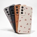 Zadný kryt na Samsung Galaxy A36 s potlačou čerešní Odolný Silikónový Chráni fotoaparát Zrnitá textura Nápis Cute Cherry Denné použitie 6
