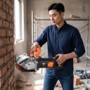 Zagłębiarka do ścian 4800 W 5000 obr./min Tarcza 133 mm i 5 tarcz Piła do betonu i cegieł z pompą wodną Pomarańczowo-czarna Dla elektryków 2