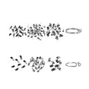 Zahnsektionsgeformte Metallmatrizen mit Federklemme und Trennring Professionelles Set 100 Stück zahnärztlicher Instrumente 2