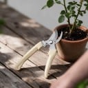 Záhradné nožnice na vetvy dvojčepeľové 17,5 cm Kovové čepele a béžová protiskluzová rukoväť s pružinou Pre prerezávanie stromov, kríkov a kvetín 2