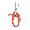 Záhradné nožnice s rovnými úzkymi čepeľami 18,3 cm Čepele z ocele SK5 a protišmyková rukoväť Oranžové Pre očkovanie a bonsaje 6