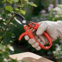Zahradní nůžky dvoučepelové se zahnutou čepelí 17 cm Čepel z oceli SK5 a protiskluzová rukojeť Oranžové Pro prořez stromů a keřů 4