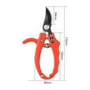 Zahradní nůžky dvoučepelové se zahnutou čepelí 17 cm Čepel z oceli SK5 a protiskluzová rukojeť Oranžové Pro prořez stromů a keřů 7