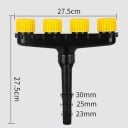 Zahradní postřikovací rozprašovač se 4 nastavitelnými hlavicemi 27,5 x 27,5 cm plastový černo-žlutý pro zalévání zahrady, trávníku a zeleniny 2