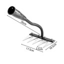 Zahradní železné hrábě bez násady 5 zubů 26×17,5 cm kovová pracovní hlava pro kypření půdy odstraňování plevele a údržbu záhonů 2