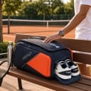 Zaino da tennis con scomparto per racchette e tasca per scarpe 48 x 30 x 20 cm Borsa sportiva per tennis e padel Uomo e donna Per allenamento 10
