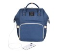 Zaino da viaggio per il cambio per mamme con molte tasche e ampio spazio Porta USB e cavo per telefono in poliestere 25 x 16 x 40 cm 3