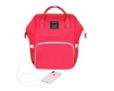 Zaino da viaggio per il cambio per mamme con molte tasche e ampio spazio Porta USB e cavo per telefono in poliestere 25 x 16 x 40 cm 1