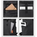 Zaino da viaggio per laptop 15,6 pollici Rolltop con espansione del volume 20-25 l Oxford impermeabile 28 x 15 x 50 cm Per viaggi a scuola 6
