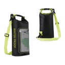 Zaino impermeabile asciutto 2l PVC 34,5×13,5×7,5 cm con schermo touch per cellulare per nuoto, kayak, rafting, trekking, surf e sport acquatici 9