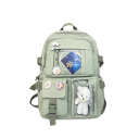 Zaino leggero e alla moda 39 x 30 x 13 cm Zaino scolastico in nylon con tasca trasparente Adatto per la scuola Per escursioni In città Zaino 4