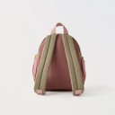 Zaino mini per bambini 27 x 22 x 10 cm Zainetto ricamato per la scuola materna Marrone-rosa con mini mele Spallacci regolabili 7