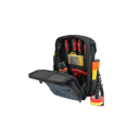 Zaino per attrezzi con 30 tasche e spallaccio rimovibile 28 x 14,3 x 33,6 cm con tasca imbottita per tablet e gancio per appendere 4