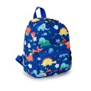 Zaino per bambini 23 x 20 x 9 cm con stampa di dinosauri e palme con due tasche con zip e manico per il trasporto e spallacci di lunghezza 52 cm 7