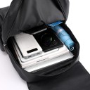 Zaino rettangolare da uomo 34 × 38 × 12 cm 20–35 l Elegante zaino urbano in ecopelle con zip, pattina e fibbie 8