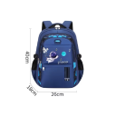 Zaino scolastico per ragazzi 40 x 26 x 18 cm Astronauta Zaino impermeabile Schienale imbottito 5 tasche con zip Spazio per bottiglia 1.–2 5