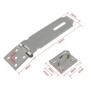 Zajišťovací petlice s okem 126 × 39 mm nerezová ocel ploché provedení montážní kování pro dveře vrata skříňky 4