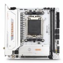 Základná doska 17 x 17 cm ITX s paticou AM5 a čipsetom B650 pre AMD Ryzen 7000 až 9000 s DDR5 Wi-Fi 6 a 2x M.2 NVMe PCIe 5.0 biela 2