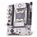 Základná doska 215 x 190 mm s paticou LGA 2011-3 a čipsetom X99 pre Intel Xeon E5 so 4 slotmi DDR4 až 128 GB a M.2 NVMe v bielej farbe 3