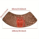 Zakulacen matta för badrum 40 x 100 cm med 3D-motiv av stenar, mjuk absorberande matta med halkfri baksida för dusch och badkar 3