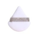 Zamatová trojuholníková labutienka na líčenie 7 x 6,5 cm Púdrová hubka na tvár Kozmetický nástroj s diamantovým pásikom Jemný make-up 2