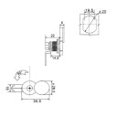 Zámek do dveří a skříňky bezpečnostní 22 × 16 mm hliníková slitina stříbrný cylindrický pro schránky zásuvky nábytek 5
