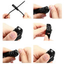 Zámek na kolo se stahovací páskou 3místný kód 56,5 cm kombinovaný kabelový zámek s mechanickým klíčem proti krádeži 6