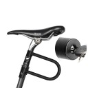 Zámek na kolo U-lock 18 × 13 cm ocelový se zinkovou vložkou černý 14 mm třmen zabezpečení kola motorky dveří 3