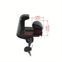 Zámek na tažné zařízení s cylindrickou vložkou 93 × 55,5 mm uzamykání na klíč pro zabezpečení přívěsu a tažné spojky 4