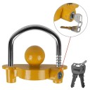 Zámek na tažné zařízení s nastavitelným třmenem 155 × 125 × 150 mm, zamykání na klíč, zabezpečení přívěsu a karavanu 4