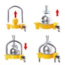 Zámek na tažné zařízení s nastavitelným třmenem 155 × 125 × 150 mm, zamykání na klíč, zabezpečení přívěsu a karavanu 6