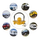 Zámek na tažné zařízení s nastavitelným třmenem 155 × 125 × 150 mm, zamykání na klíč, zabezpečení přívěsu a karavanu 7