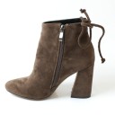 Zamszowe buty damskie na obcasie J3229 28