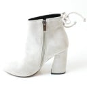 Zamszowe buty damskie na obcasie J3229 5
