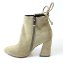 Zamszowe buty damskie na obcasie J3229 24