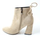 Zamszowe buty damskie na obcasie J3229 23