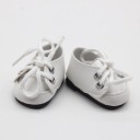 Zapatillas con cordones para muñecas de hasta 37 cm de piel PU con verdaderos cordones y ojales de metal. Dimensiones 5 x 2,8 cm. Práctica de atado 5