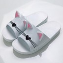 Zapatillas de casa para mujer con gato A1776 8