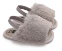 Zapatillas de estar por casa peludas para niñas con tira 11